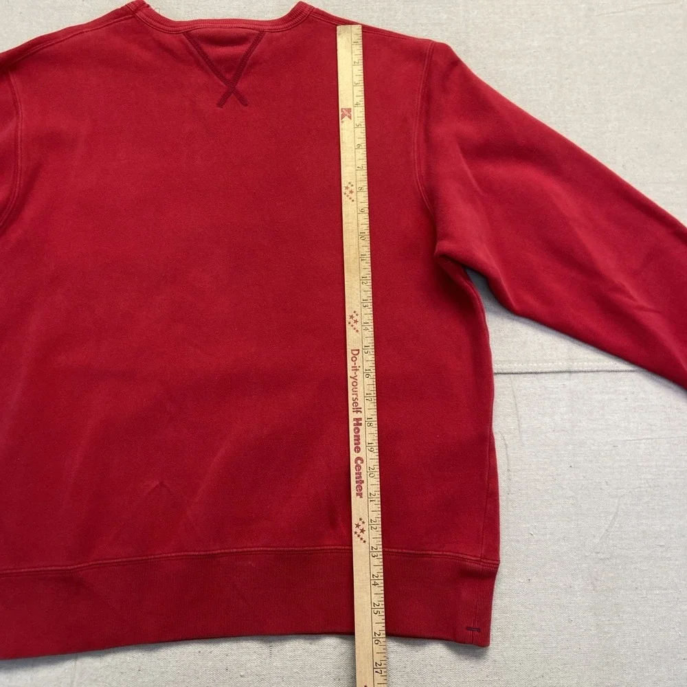 Polo Ralph Lauren Sweatshirt Mens M RL67 Jeans Pullover Red Vintage Y2k